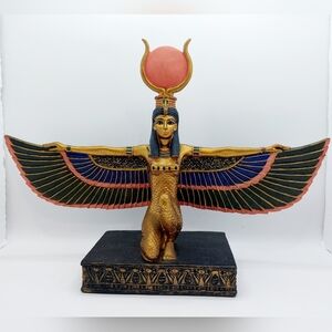 Vtg‎ SUMMIT COLLECTION Ancient Egyptian Goddess Isis Open Wings Figurine…